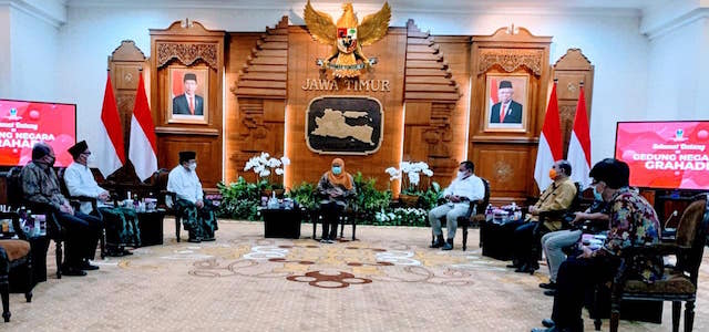 Bupati dan Wakil Bupati Jember Terpilih, H Hendy Siswanto & Gus Firjaun, Bersilaturahmi dengan Gubernur Jawa Timur 